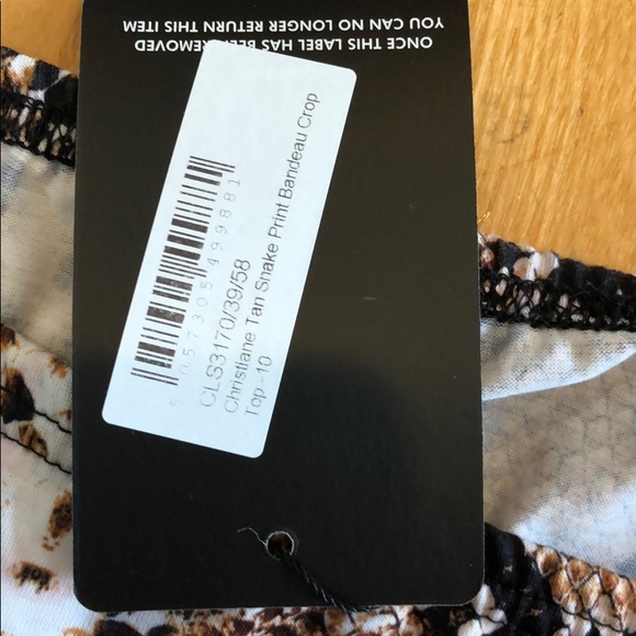 Pretty little thing snake print crop top bandeau - Picture 3 of 4